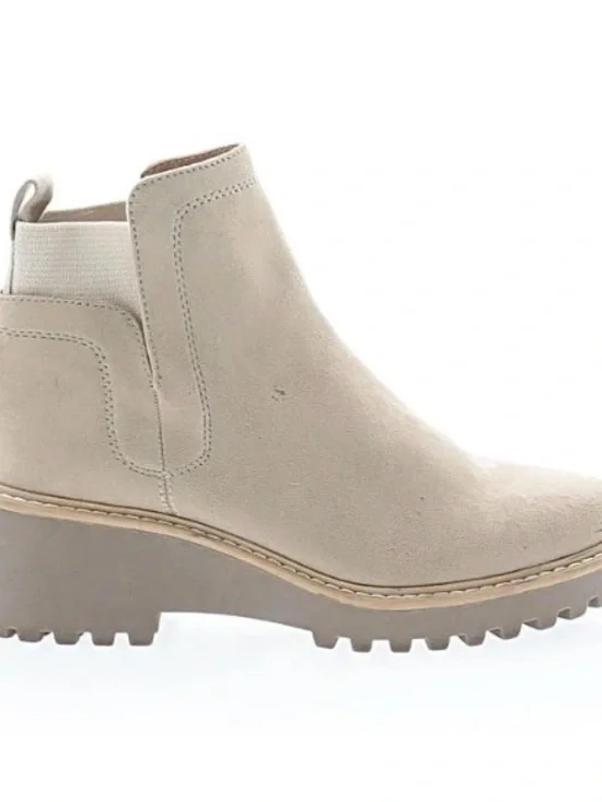 Dolce Vita Rango Sz 8 Women's Suede Lug Boot - Beige - Picture 2 of 9